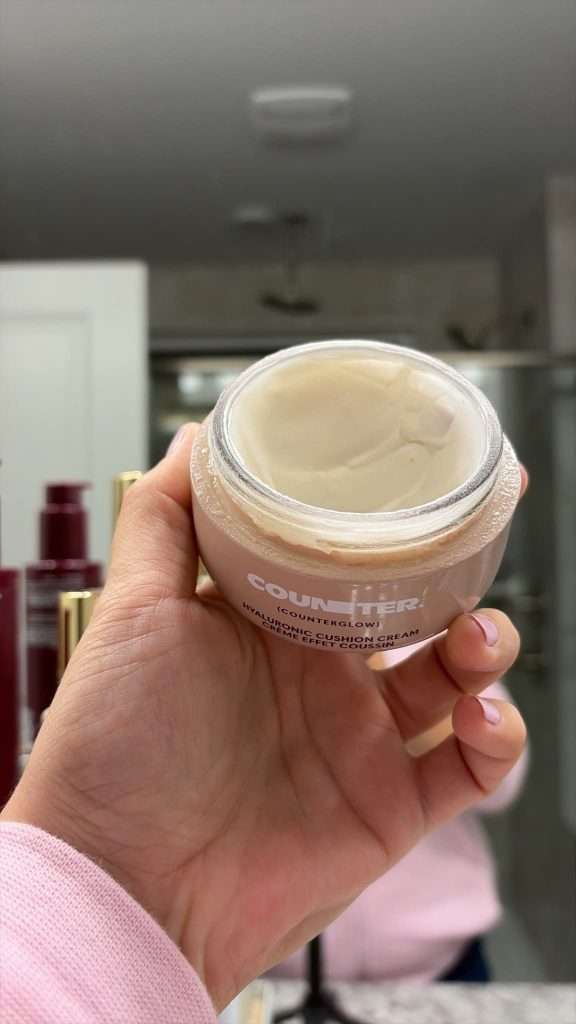 fall skincare tips, fall skincare routine, counterglow hyaluronic cushion cream